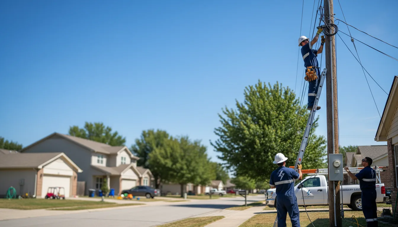 Residential electrician providing installation services in Ola, AR